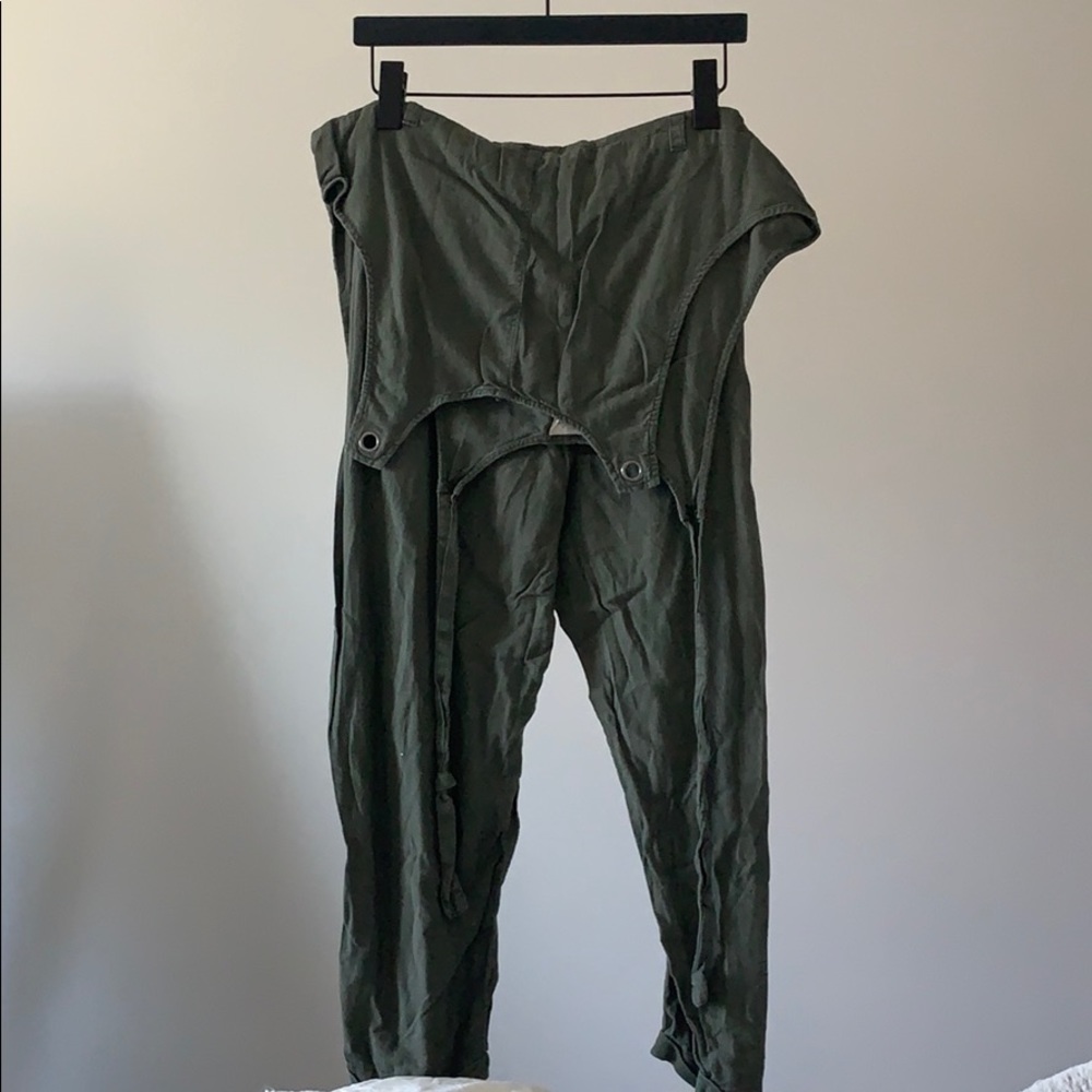Green overalls